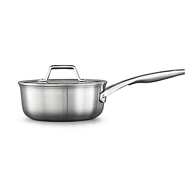 Calphalon&reg; Premier&trade; Stainless Steel 2.5 qt. Covered Saucepan. View a larger version of this product image.