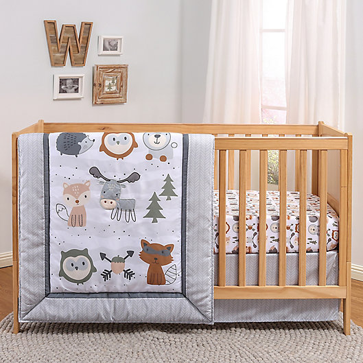 Alternate image 1 for The Peanutshell™ Woodland Walk 3-Piece Crib Bedding Set