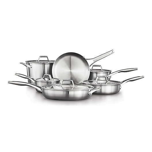 Alternate image 1 for Calphalon® Premier™ Stainless Steel 11-Piece Cookware Set
