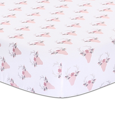 The Peanutshell&trade; Meadow 3-Piece Crib Bedding Set in Pink. View a larger version of this product image.