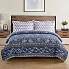 Alternate image 0 for VCNY Home Haidee Damask 5-Piece Full XL Quilt Set in Navy