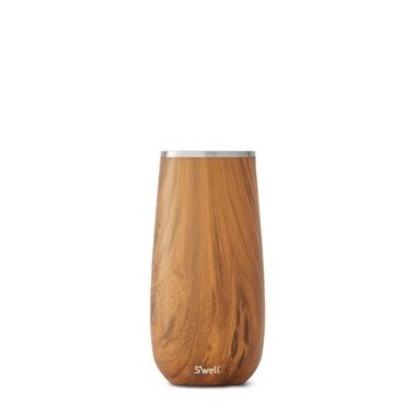 S'well&reg; Teakwood 6 oz. Champagne Flute Tumbler in Brown. View a larger version of this product image.