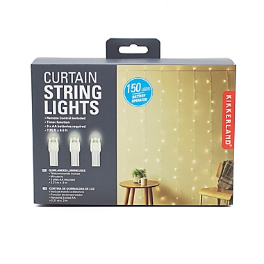 Kikkerland&reg; 150-Light LED Curtain String Lights in Warm White. View a larger version of this product image.