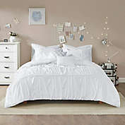 Intelligent Design Benny Full/Queen Comforter Set in White