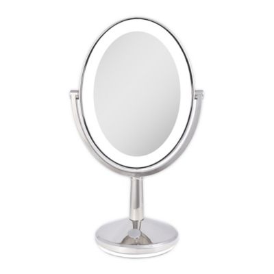 Zadro&reg; Huntington 5x/1x LED Oval Rechargeable Vanity Mirror in Polished Nickel