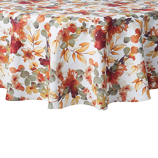 Autumn Trail 70 Inch Round Twill, Fall Round Tablecloths