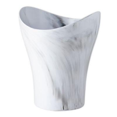 Umbra Curvino Wastebasket in Grey Marble image