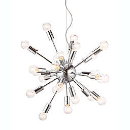 Zuo® Accents Pulsar 24-Light Chrome Ceiling Lamp