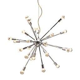 Zuo Accents Physics 24-Light Chrome Ceiling Lamp