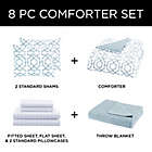 Alternate image 5 for Stratford 8-Piece Full Comforter Set in Aqua