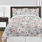 Alternate image 1 for Sweet Jojo Designs&reg; Watercolor Floral 3-Piece Full/Queen Comforter Set