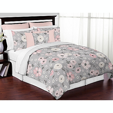 Sweet Jojo Designs&reg; Watercolor Floral Bedding Collection. View a larger version of this product image.