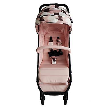 Your Babiie AM:PM by Christina Milian Soho Compact Travel Stroller in Blush Camo. View a larger version of this product image.