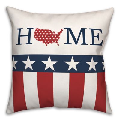 Multicolor 18x18 Tronic Tees Cute Patriotic American Flag Love Throw Pillow