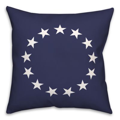 WESTPORT QUILTED FLAG ACCENT PILLOW W/ FILL 14X18" FLAG LAYOUT STARS AND STRIPES 