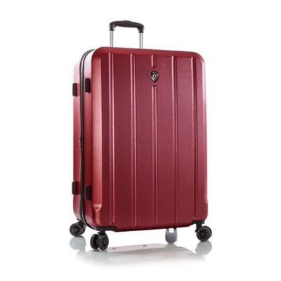 red hardside spinner luggage