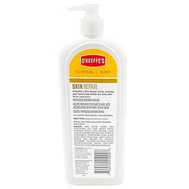 O&#39;Keeffe&#39;s&reg; 12 oz. Skin Repair Unscented Body Lotion for Extremely Dry Itchy Skin. View a larger version of this product image.