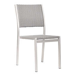 Zuo® Outdoor Metropolitan Brushed Aluminum Dining Chairs (Set of 2)