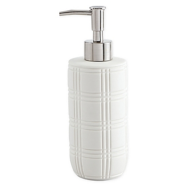 Pendleton&reg; Redmond Plaid Lotion Dispenser in Ivory. View a larger version of this product image.