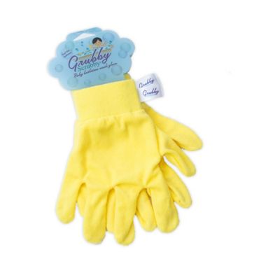 Grubby Scrubby Wash Cloth Gloves in Yellow. View a larger version of this product image.