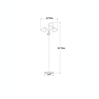 Adesso&reg; Presley 3-Arm Floor Lamp. View a larger version of this product image.