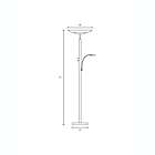 Alternate image 2 for Adesso&reg; Stellar Brushed Steel Torchiere Floor Lamp with Reading Light