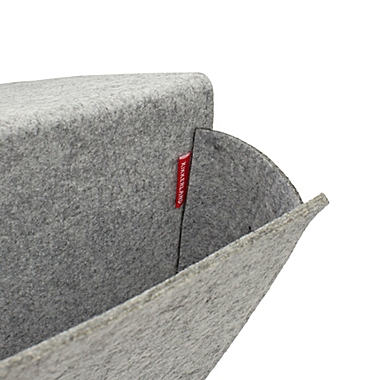 Kikkerland&reg; Bedside Felt Caddy Pocket in Grey. View a larger version of this product image.