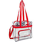 Alternate image 0 for Eastsport Clear Stadium Tote in Red