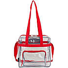 Alternate image 2 for Eastsport Clear Stadium Tote in Red