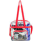 Alternate image 5 for Eastsport Clear Stadium Tote in Red