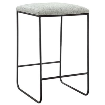Hastings Counter Height Barstool Gray/Black: Martha Stewart, Modern Metal Base, No Assembly Required