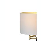 Alternate image 1 for Adesso&reg; Swing Arm Qi Wireless Charging Table Lamp in Brass/Black with Drum Shade