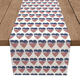 Designs Direct American Flag Hearts Table Runner
