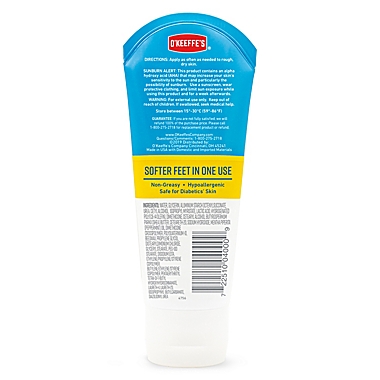 O&#39;Keefe&#39;s&reg; 3 oz. Exfoliating Moisturizing Foot Cream. View a larger version of this product image.