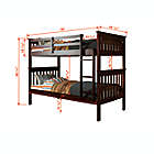 Alternate image 1 for Mission Twin Over Twin Bunk Bed with Trundle in Cappuccino
