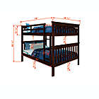 Alternate image 1 for Mission Full Over Full Bunk Bed with Trundle in Cappuccino