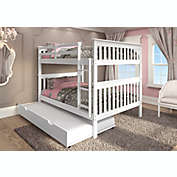 Mission Full Over Full Bunk Bed with Trundle in White
