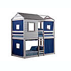 Alternate image 0 for Deer Blind Twin Bunk Bed with Tent Kit in Rustic Grey/Blue