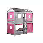 Alternate image 0 for Deer Blind Twin Bunk Bed with Tent Kit in Rustic Grey/Pink