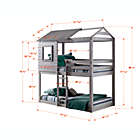 Alternate image 2 for Deer Blind Twin Over Twin Bunk Bed in Light Grey