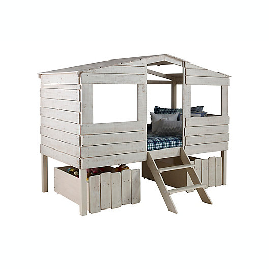 Alternate image 1 for Tree House Loft Twin Bed with Drawers in Rustic Sand