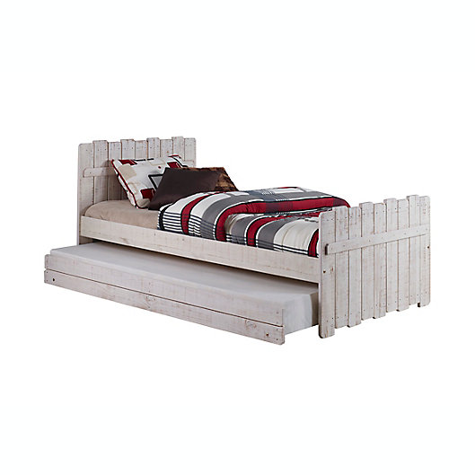 Tree House Loft Twin Bed With Trundle, White Twin Size House Bed With Trundle