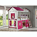 Alternate image 0 for Sweetheart Twin Over Twin Bunk Bed with Tent Kit in White/Pink