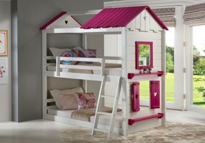 bunk bed pink