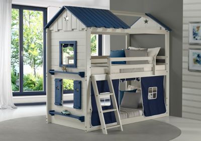 Star Gaze Twin Over Twin Bunk Bed in Grey