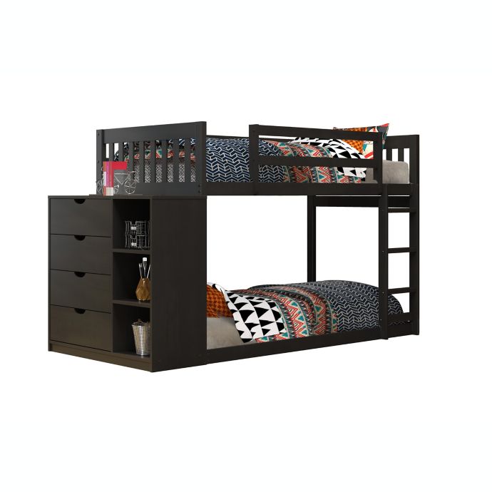 Mission Twin Over Twin Bunk Bed with 4-Drawer Chest | Bed ...