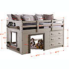 Alternate image 2 for Sweet Dreams Low Loft Twin Bed in White/Grey