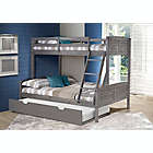 Alternate image 1 for Louver Twin Over Full Bunk Bed with Trundle in Antique Grey