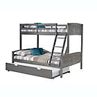 Alternate image 0 for Louver Twin Over Full Bunk Bed with Trundle in Antique Grey