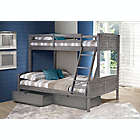 Alternate image 1 for Louver Twin Over Full Bunk Bed with Drawer Storage in Antique Grey